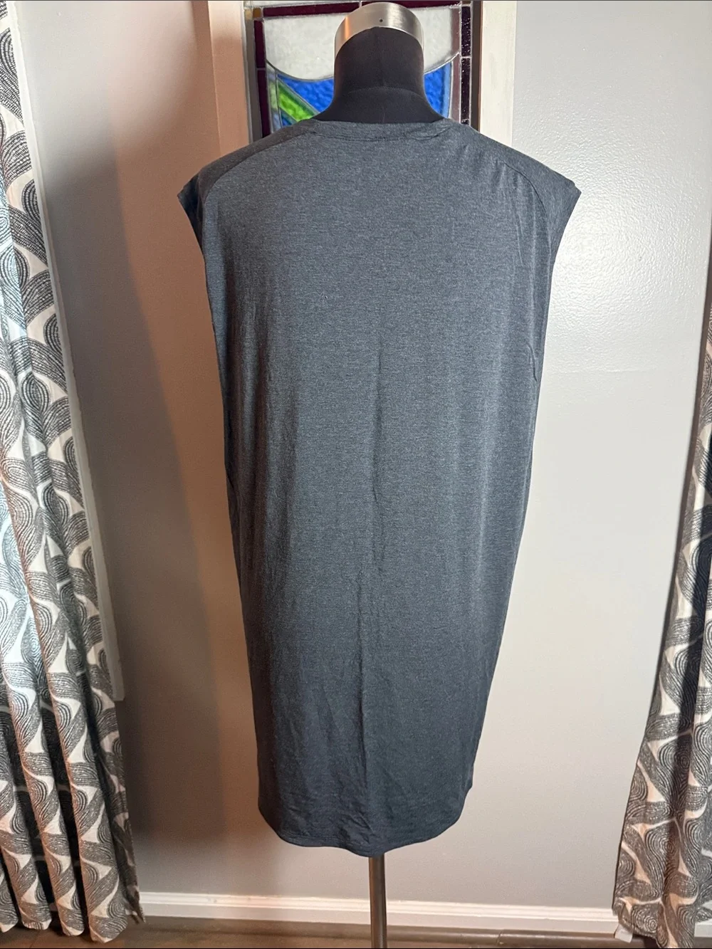 NWT Lululemon Balancer Tank Top Heathered Black Silk Blend Yoga Muscle Tee XL - Picture 5 of 10
